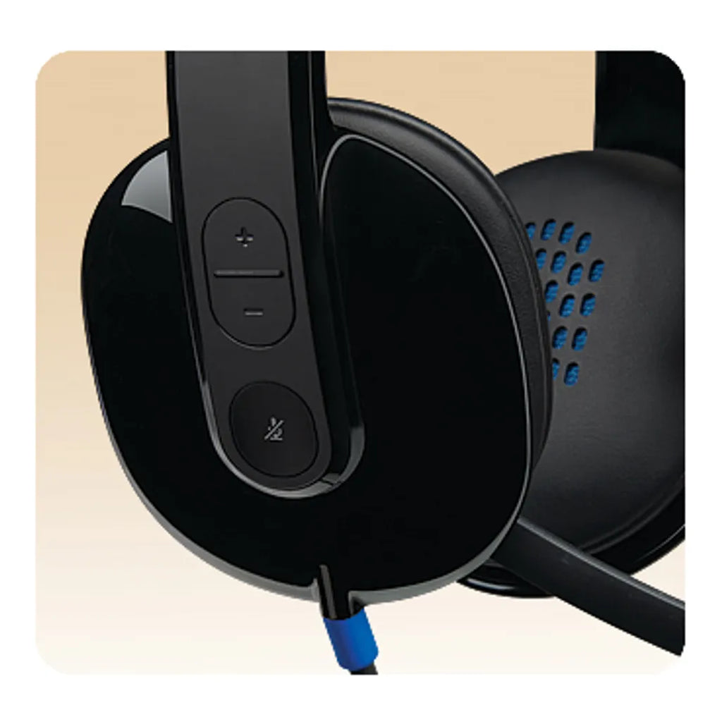 Logitech H540 USB Computer Headset with Noise-Cancelling Mic