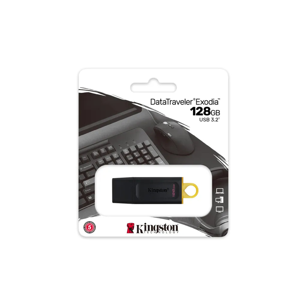 Kingston DataTraveler Exodia USB Flash Drive 128 GB USB Type-A 3.2 Gen 1 - Black