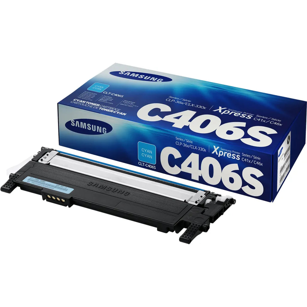 Samsung CLT-C406S Original Toner Cartridge - Cyan