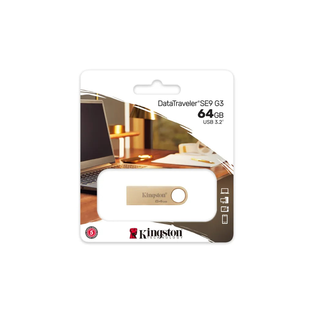 Kingston 3.2 Gen 3 DataTraveler SE9 64GB 220MB/S Metal USB