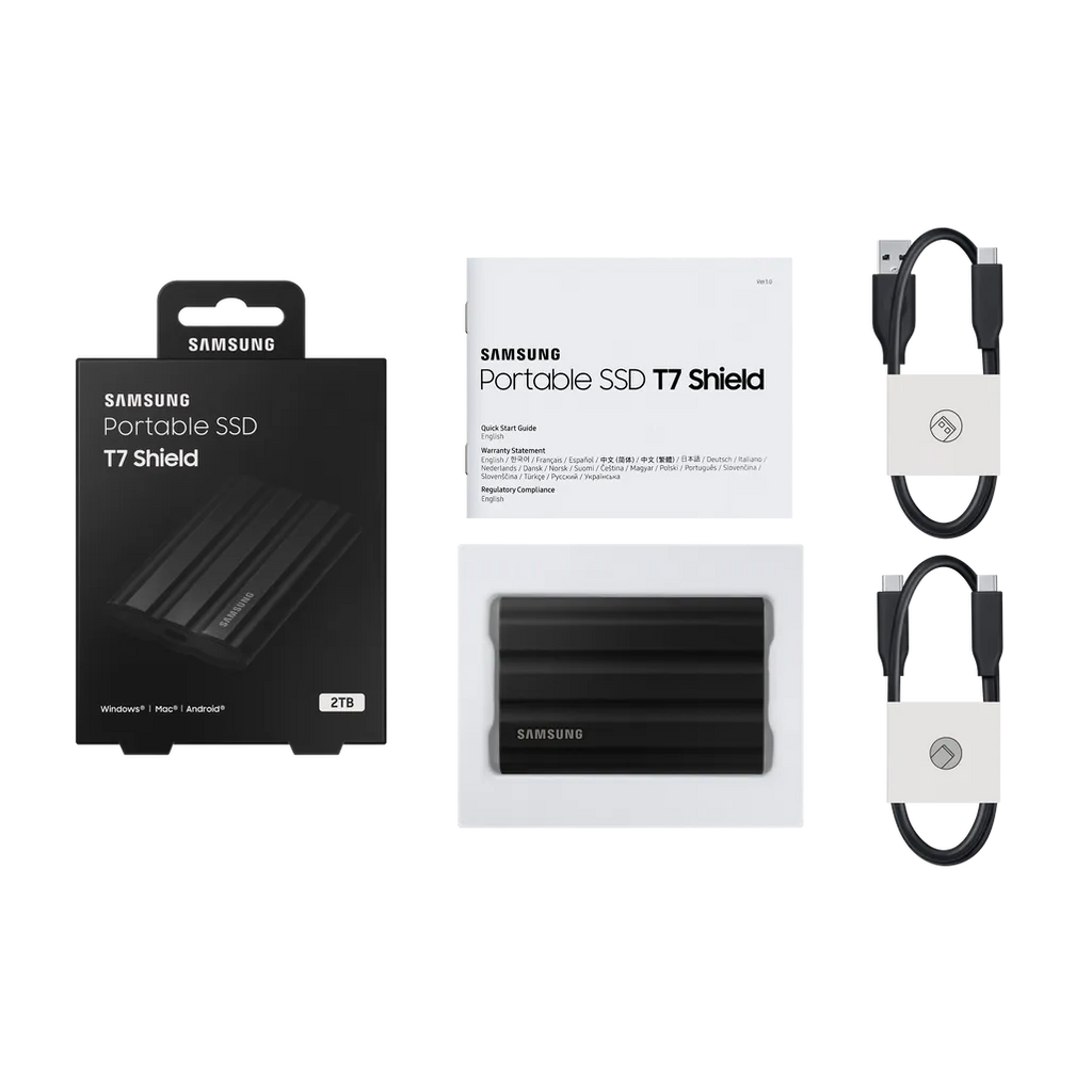 Samsung T7 Shield 2TB External SSD - Black