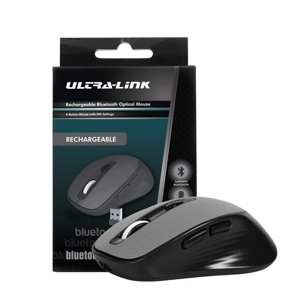 Ultra-Link Rechargeable Mouse - Charcoal Black