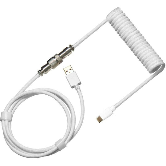 Cooler Master Coiled Custom Keyboard Cable - Snow White