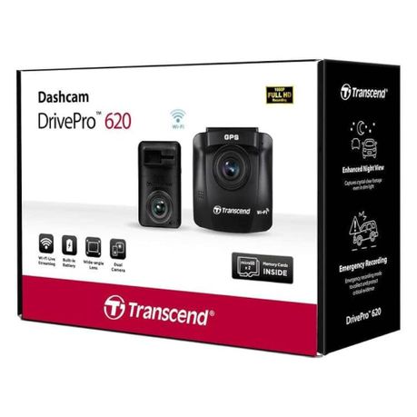 Transcend DrivePro 620 Dual Dashcam Bundle (2 x 64GB microSD Cards)